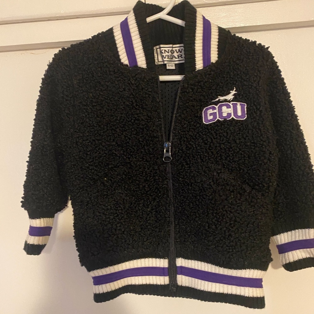 GCU letterman’s jacket- 6-12 months
